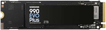 Samsung 990 EVO Plus SSD 2TB, PCIe Gen 4x4, Gen 5x2 M.2 2280, Speeds Up-to 7,250 MB/s, Upgrade Storage for PC/Laptops, HMB Technology and Intelligent Turbowrite 2.0, (MZ-V9S2T0B/AM)