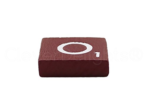 image for CleverDelights 100 Wood Letter Tiles - Maroon Color - Complete Set - G