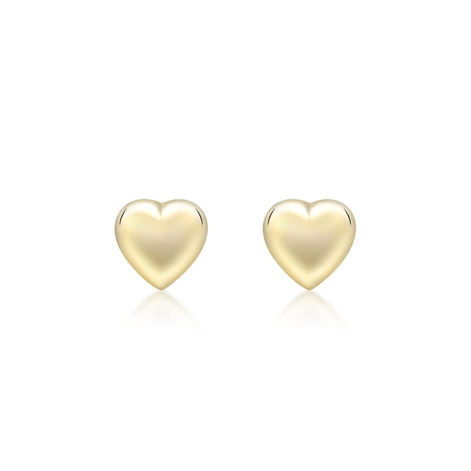 CARISSIMA Women's 9 ct Yellow Gold 3.9 x 3.9 mm Children's Heart Stud Earrings