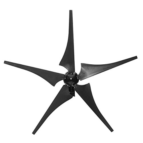 ZUINIUBI 5 Blades Wind Turbine 12/24V 1000W Peak Wind Generator with Charge Controller