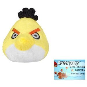 Angry Birds Fuzzy Pencil Topper - Yellow Bird-2Pack