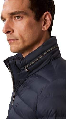 Herren Steppjacke Nylon Hooded Puffer mit Kapuze, Blau (Ink), XL