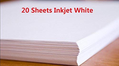 Rolurious 20 Sheets A4 Inkjet Water Slide Decal Paper Sheets White DIY for Inkjet Printer