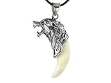 Moonar Brave Man Wolf Tooth Necklace Steel Domineering Courage Strength Pendant Necklace