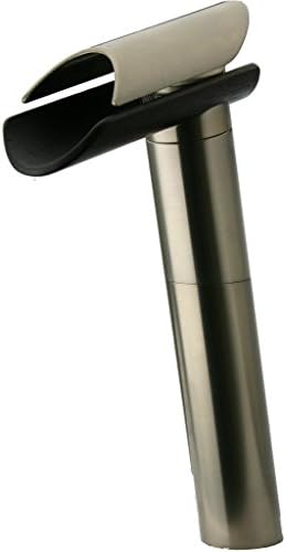 Pogno single lever handle Bathroom vessel filler tall faucet (1.2 GPM) (Brushed Nickel-Wenge)