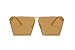 JOJO'S SECRET Oversized Square Sunglasses Metal Frame Flat Top Sunglasses JS009 (Gold/Transparent Red+Gold/Pink, 2.48)
