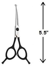 Geib Gator Ball Tip Dog Cat & Pet Grooming Shears 5 Sizes Straight or Curved(5.5 Inch Curved)