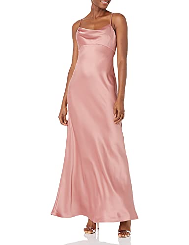 Addison Cowl Neck Empire Waist Satin Dress