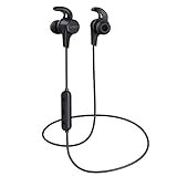 AUKEY Wireless Bluetooth Headphones, Sports Earbuds with HiFi Sound, Nano Coating Waterproof, 8 Hour Battery Life, Built-in Noise Cancelling Mic, Secure Fit Earphones for Workout, Gym and Running