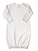 Baby Jay Baby Sleeper Gown - White Soft Cotton Newborn Pajama Top - Elastic Bottom Infant Kimono