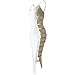 YOMISOY Women Sxey Bandage Hollow Out Backless Solid Spaghetti Strap Summer Long Maxi Outfits Dress,White,Medium