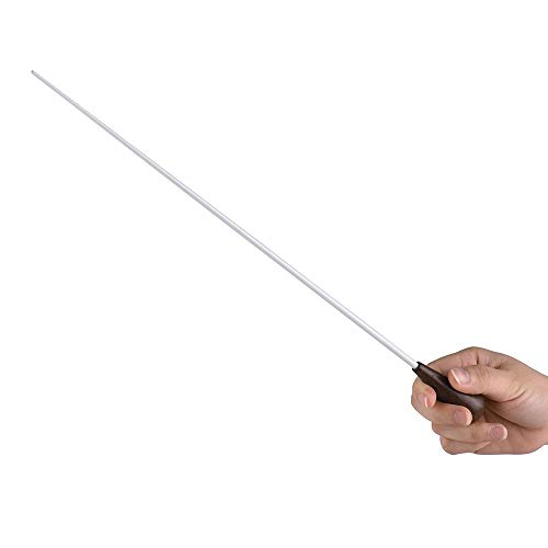 White Fiberglass Conductor Music Rod Orchestra Baton with Comfortable Ebony Grip 380mm Long - Thumbnail 2