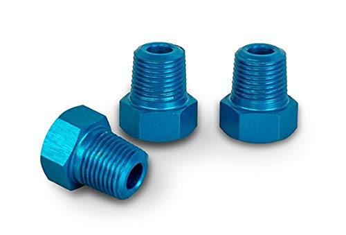 PrecisionGeek - 1/8 NPT Hex SOCKET BLANKING PLUG BUNG BLOCKER Male Fuel Oil Adapter - BLUE - Set of 3 pcs
