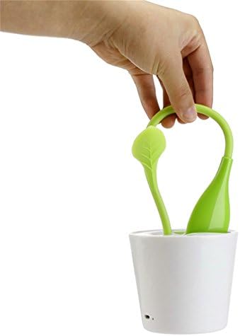 Cute Penholder Sapling LED Lamp USB Charging Battery Switch Innovative Artistic Light Light green