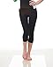 Undercover Waterwear Women’s High Waisted Swim Leggings- Athletic Capri Pants- UPF 50+ Cover Up Swim Tights- Plus M Black