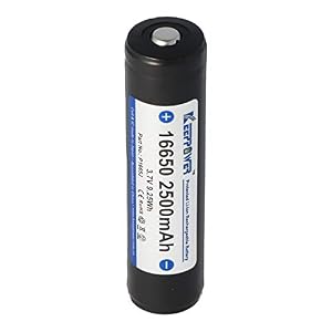 Keeppower 16650 BZW. 17650 2500mAh 3,6V – 3,7V Li-Ion-Akku geschützt (Pluspol erhöht) UR16650ZTA