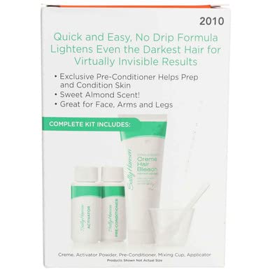 SALLY HANSEN EXTRA STRENGTH CRÈME BODY BLEACH KIT | FACE & BODY HAIR LIGHTENING CREAM WITH ALOE | COMPLETE BLEACH SYSTEM (PACKAGE MAY VARY)