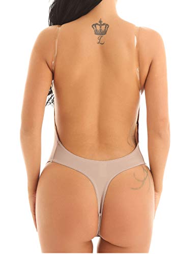 iEFiEL Damen Body Figurformender Unterwäsche Bodysuit tiefer V-Ausschnitt Lingerie Bodys Tops Oberteile BH Push-Up… – Bild 4