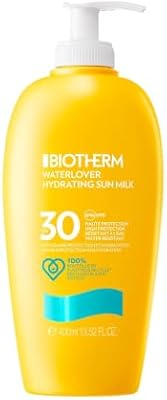 , Leche Solar Hidratante SPF 30, Protección Hidratante Contra Rayos UVA y UVB, Resistente al Agua, Para Todo Tipo de Pieles, Waterlover, 400 ml
