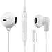 Balance Tech Type C Headphone with Microphone, USB C Earbuds with Mic, USB Type-C Earphones Volume Control, White primary
