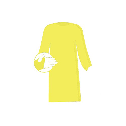 Personal Touch Yellow Impervious Isolation Gown Indivually Wrapped (Case of 10) - Thumbnail 2