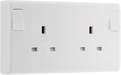 BG Electrical Nexus 800 Double Switched Converter Power Socket 13A 822CON White