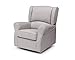 Delta Children Morgan Upholstered Glider Swivel Rocker Chair, Dove Grey