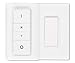 Light Switch Cover for Philips Hue Dimmer V1 (Standard Size only - 4.5 in H x 4.56 in W) (SM214 - Double Rocker)