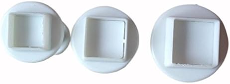 LYNCH 3 Pcs Square Shape Cake Decorating Plunger Cutter Tools Cake Mold