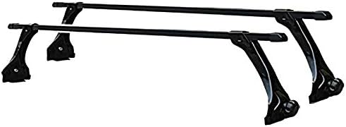 Amazon Life Mart ベースキャリア ルーフキャリア 2本セット 汎用 カーキャリア スクエアバー レインガーター フットセット ハイルーフ 箱バン 軽バン キャリアアクセサリ 車 バイク