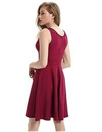 Vestido de cóctel vintage sin mangas con cuello en V para mujer Belle Poque de la década de 1950