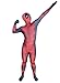 Hoosen Unisex Lycra Zentai Halloween Cosplay Costumes Kids 3D Style, Red/Black, Medium