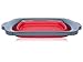 XL Large Kitchen Strainer by Comfify - Collapsible Silicone Over-The-Sink Colander with Extendable Handles - Use with Pasta, Fruit, Berries & Veggie - 6 Quart - Red