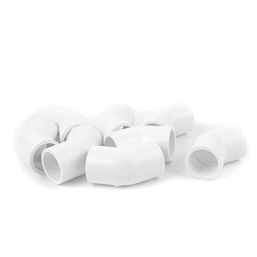 Water 25mm Inner Dia 45 Degree 2 Way PVC Elbow Pipe Fitting 8pcs