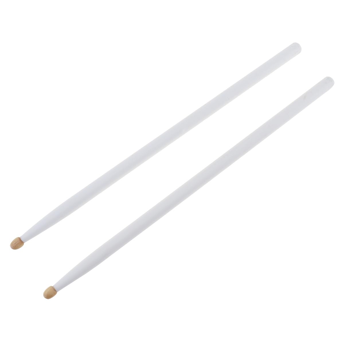 OriGlam 2Pcs 5A 40cm Drum Sticks, 5A Maple Wood Drumsticks, Non-Slip Drum Sticks, Wood Tip Maple Drumstick (White)