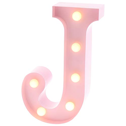 Barnyard Designs Metal Marquee Letter J Light Up Wall Initial Nursery