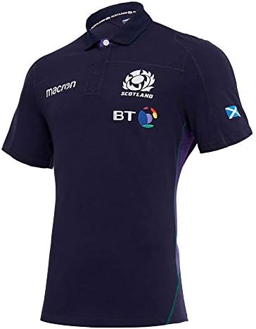 2018-2019 Scotland Home SS Cotton Rugby Football Soccer T-Shirt Jersey
