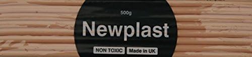 Peach Newplast Plasticine Modelling Clay Animators Choice Moulding Material Non Toxic Non Hardening Bar (1 Block - 500g) by Newplast