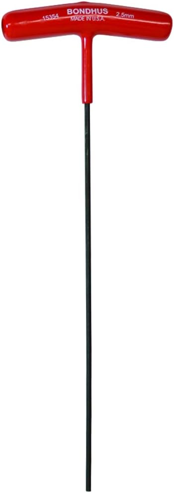 Bondhus, 2.5MM T-Handle HEX Driver 9", 2.5MM, 15354
