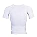 Odoland Men's Body Shaper Slimming Shirt Tummy Vest Thermal Compression Base Layer Slim Muscle Short Sleeve Shapewear, White M