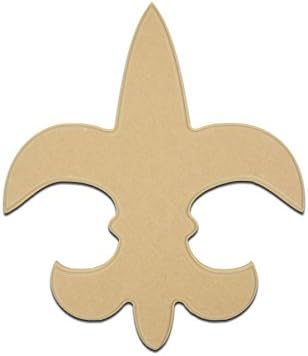 6" Fleur De Lis Saint Unfinished DIY Craft Cutout to Sell Ready to Paint Wooden Stacked