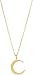 Dogeared Women's Light Up the Sky Thin Crescent Moon Necklace Gold Dipped One Size