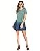 ROMWE Women's Tunic Swing T-Shirt Dress Short Sleeve Tie Dye Ombre Dress Multicolor XX-Large