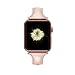 Wearlizer Nude Pink Thin Leather Compatible with Apple Watch Band 38mm 40mm for iWatch SE Womens Slim Strap Wristband Leisure Small Replacement (Rose Gold Metal Clasp) Series 6 5 4 3 2 1 Sport