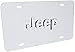 Pilot Automotive LP-130 Stainless Steel 3-D License Plate (ABS Plastic Decal, Officially Licensed Jeep)