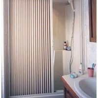 Irvine 6057SW White Pleated Shower Door by Irvine