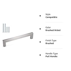 homdiy Cabinet Handles Brushed Nickel Drawer Pulls