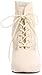 Funtasma by Pleaser Women's Dame-05/IV Ankle Boot,Ivory Polyurethane,7 M US