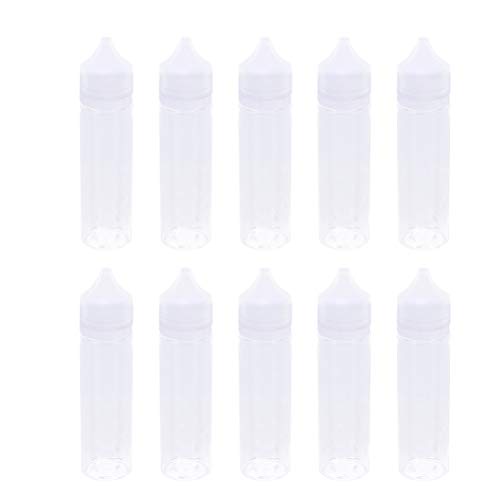 SUPVOX 10pcs Liquid Applicator Bottle 60ml Unicorn Dropper Bottle Gorilla Squeeze Dispensing Bottles with Funnel for Cigarette Vapor Oil