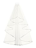 Venus Jewelry 1T 1 Tier Ribbon Edge Center Cascade Veil